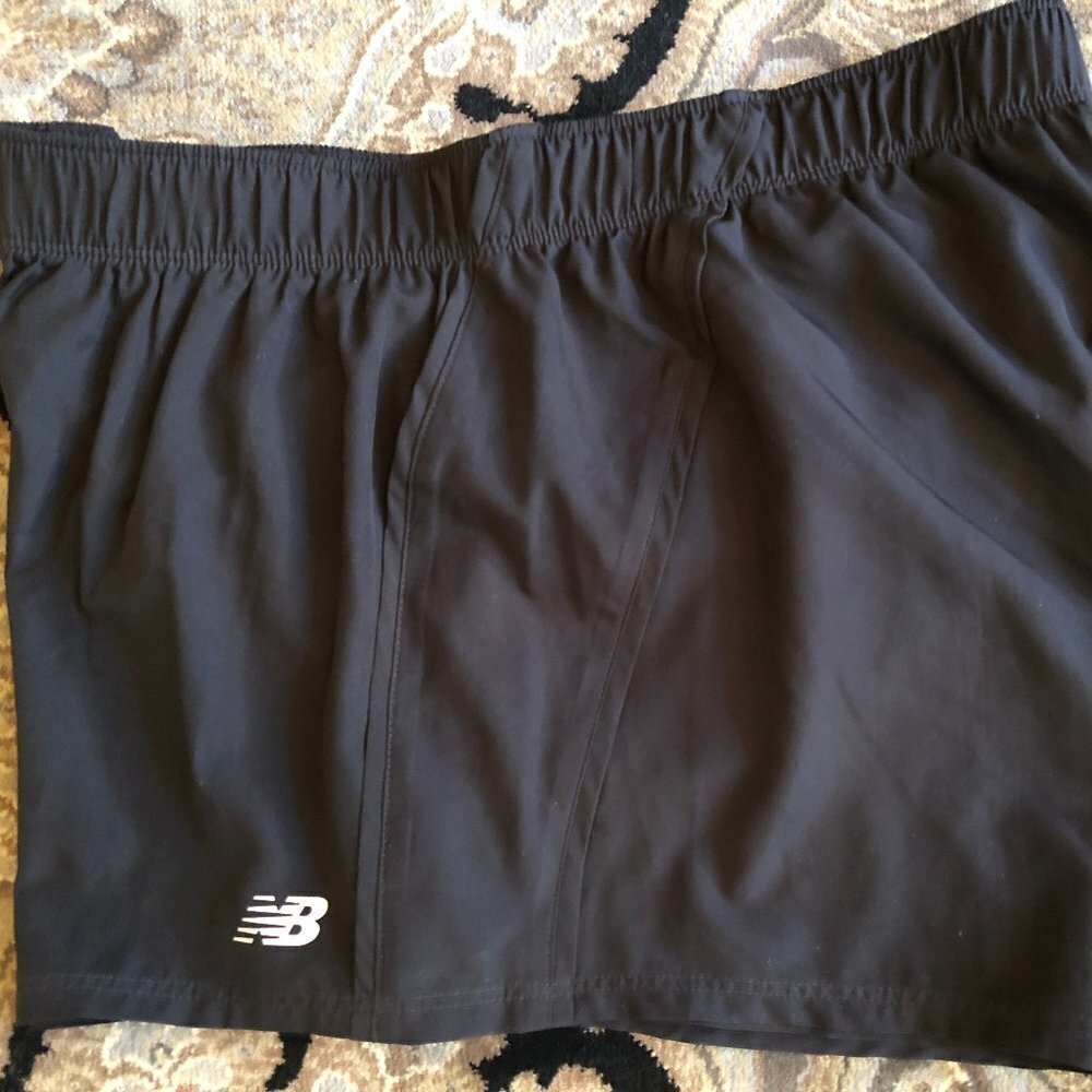 New Balance Activewear Athletic Polyester Running Shorts Black Size M